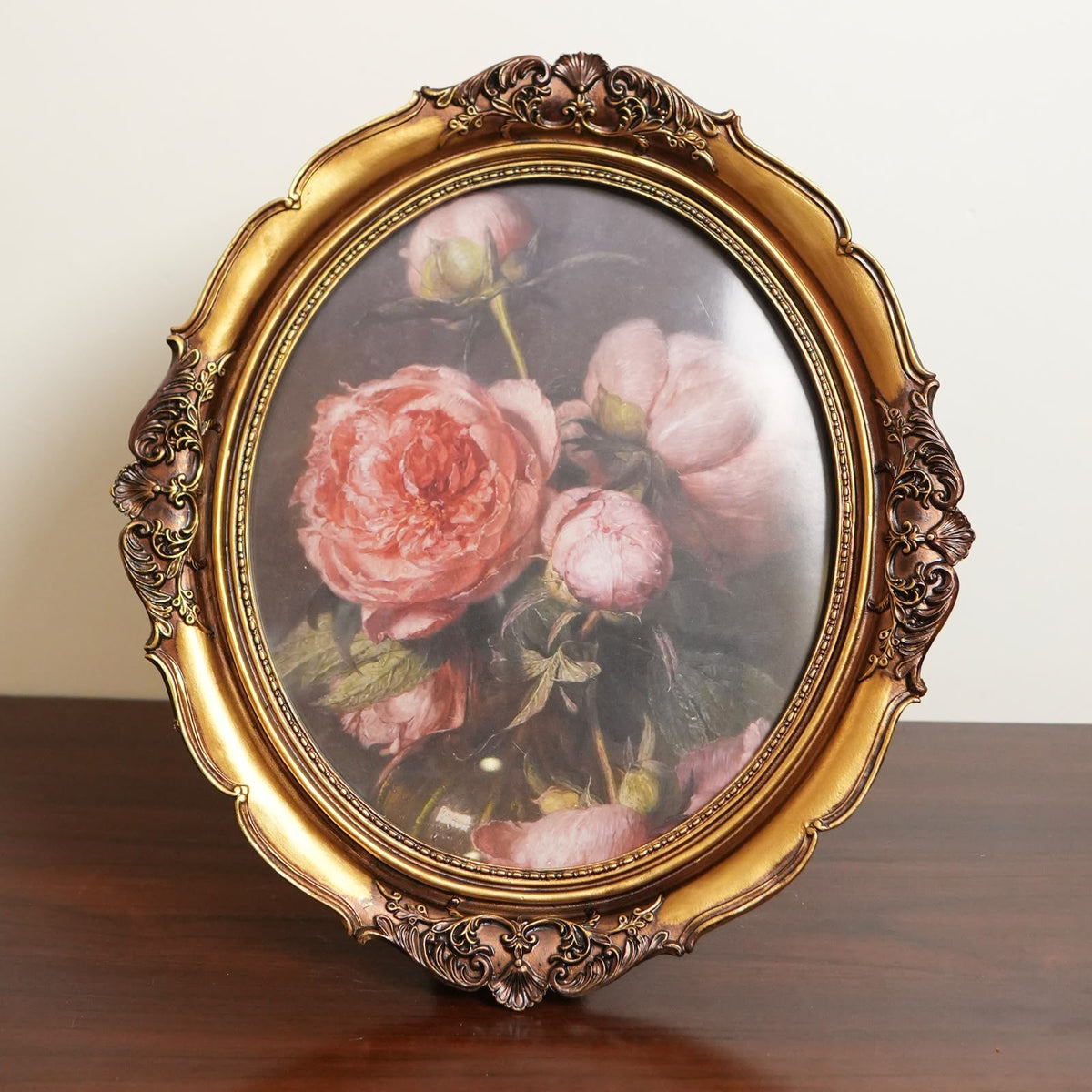 Gold Baroque Oval Photo Frame