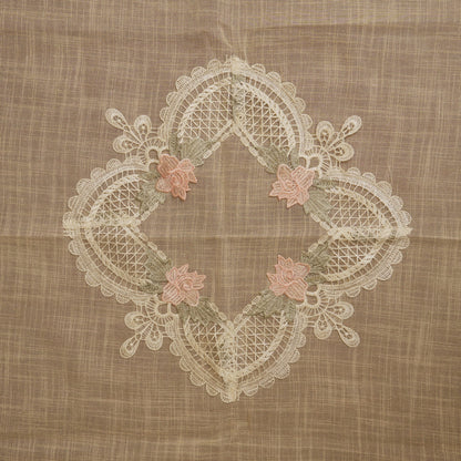 Pink rose lace centre medallion