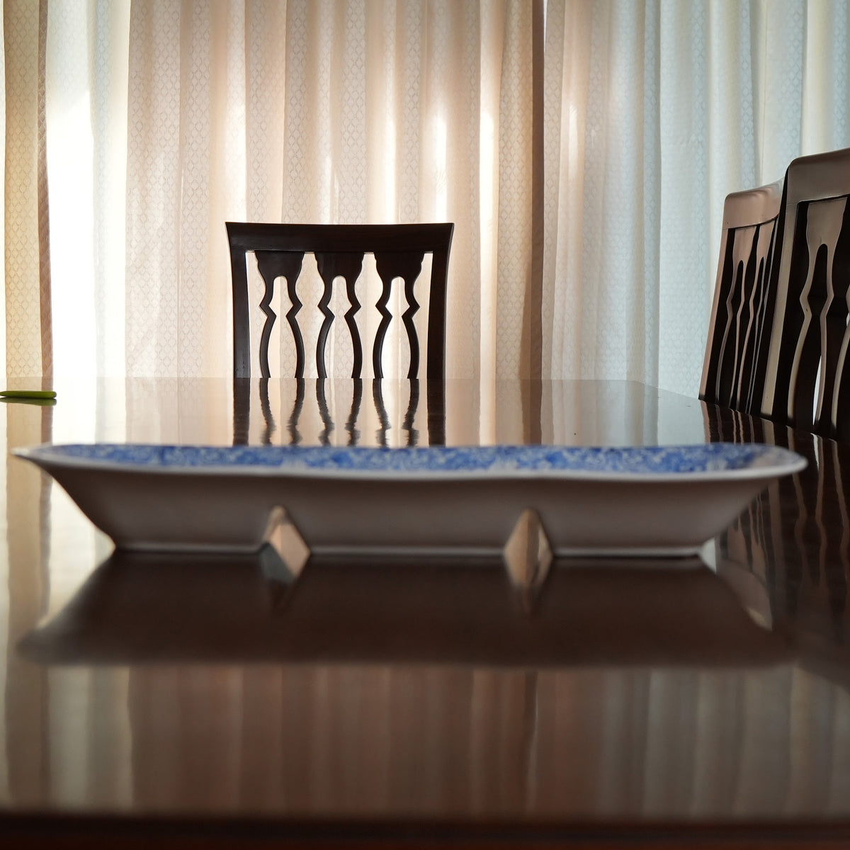 Sorrento Blue Lemon Ceramic 3-Compartment Serving Platter