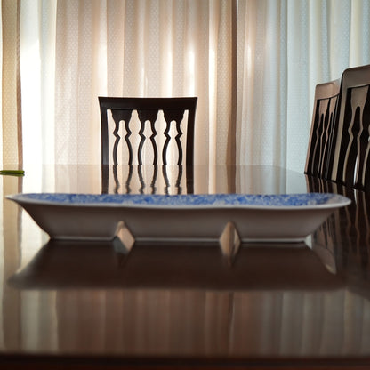Sorrento Blue Lemon Ceramic 3-Compartment Serving Platter