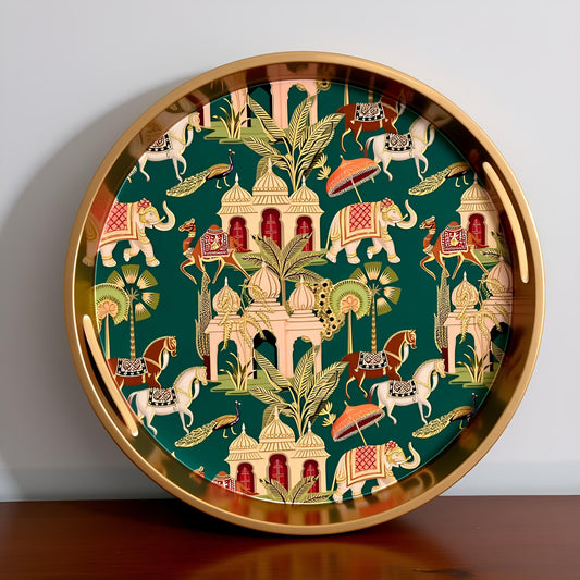 Elephant Royale Collection - Medium Round Tray