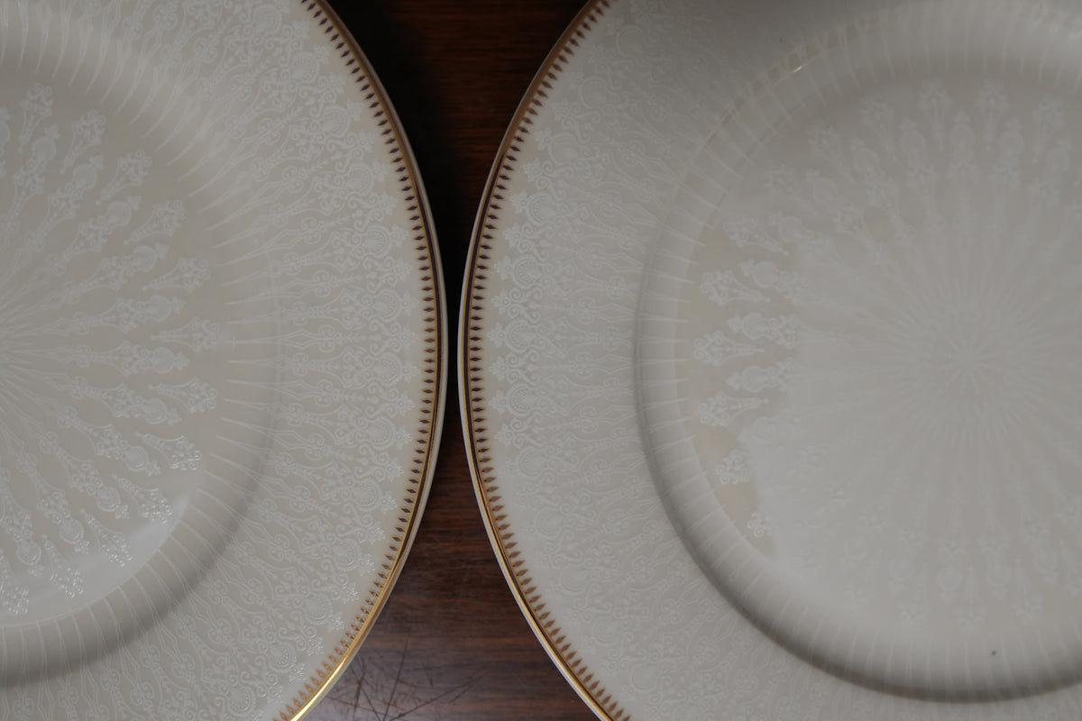 Ivory Lace Ceramic Quarter Plate Set of 2