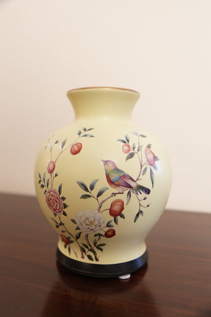 Cream Pomegranate & Bird Classic Ceramic Vase