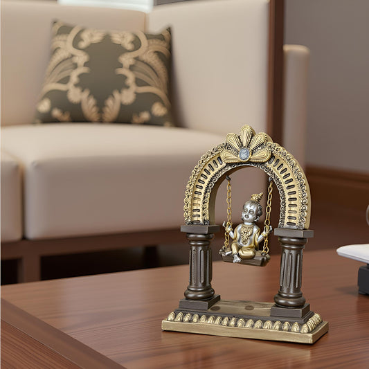 Baby Krishna on Jhula Idol – Spiritual Home Decor