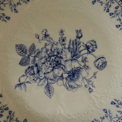 Delft Rose Ceramic Snack Plate (Set of 2)