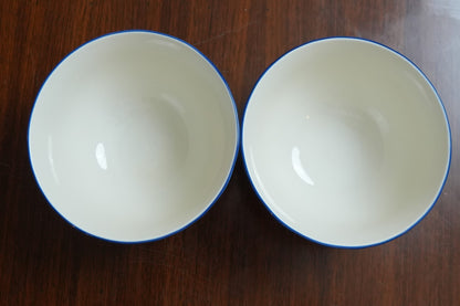 Indigo Rose Ceramic Deep Serving Bowl (Set of 2)