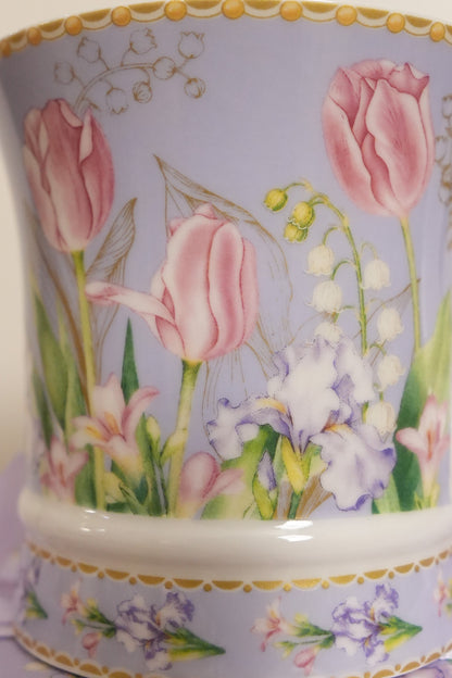 Lilac Tulip Ceramic Mug with Clear Gift Box