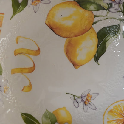 Lemon Blossom Ceramic Serving Bowl (Set of 2)