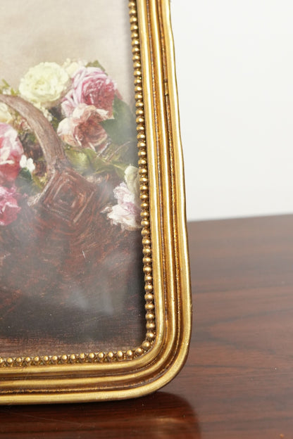 Gold Floral Crest Photo Frame