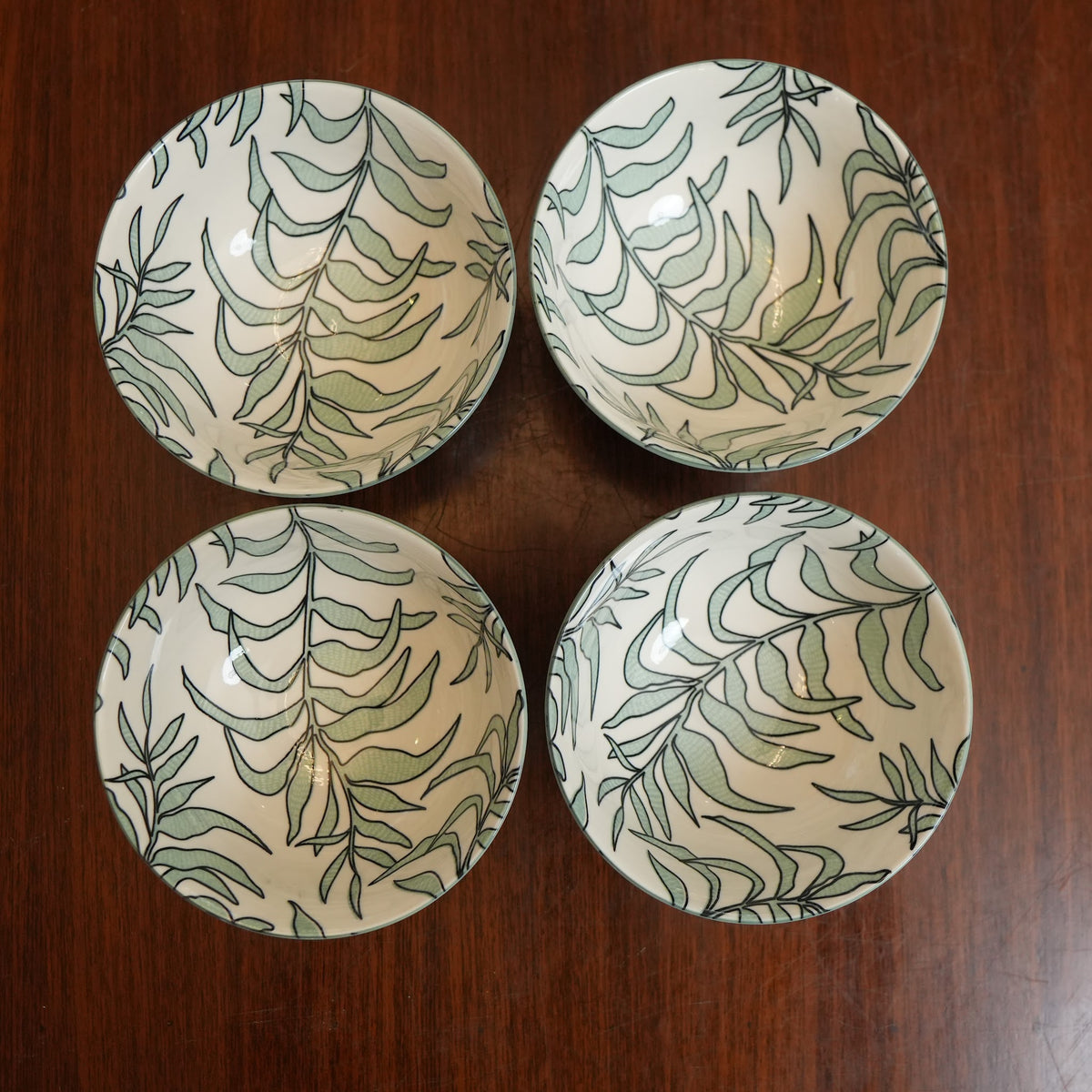 Sage Willow Ceramic Rice Bowl (Set of 4)
