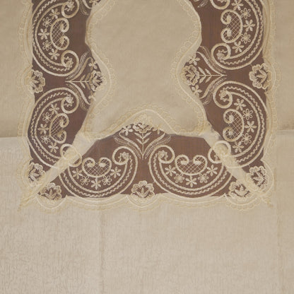 Close-up of the lace centre panel