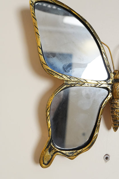 Antique Gold Butterfly Wall Mirror