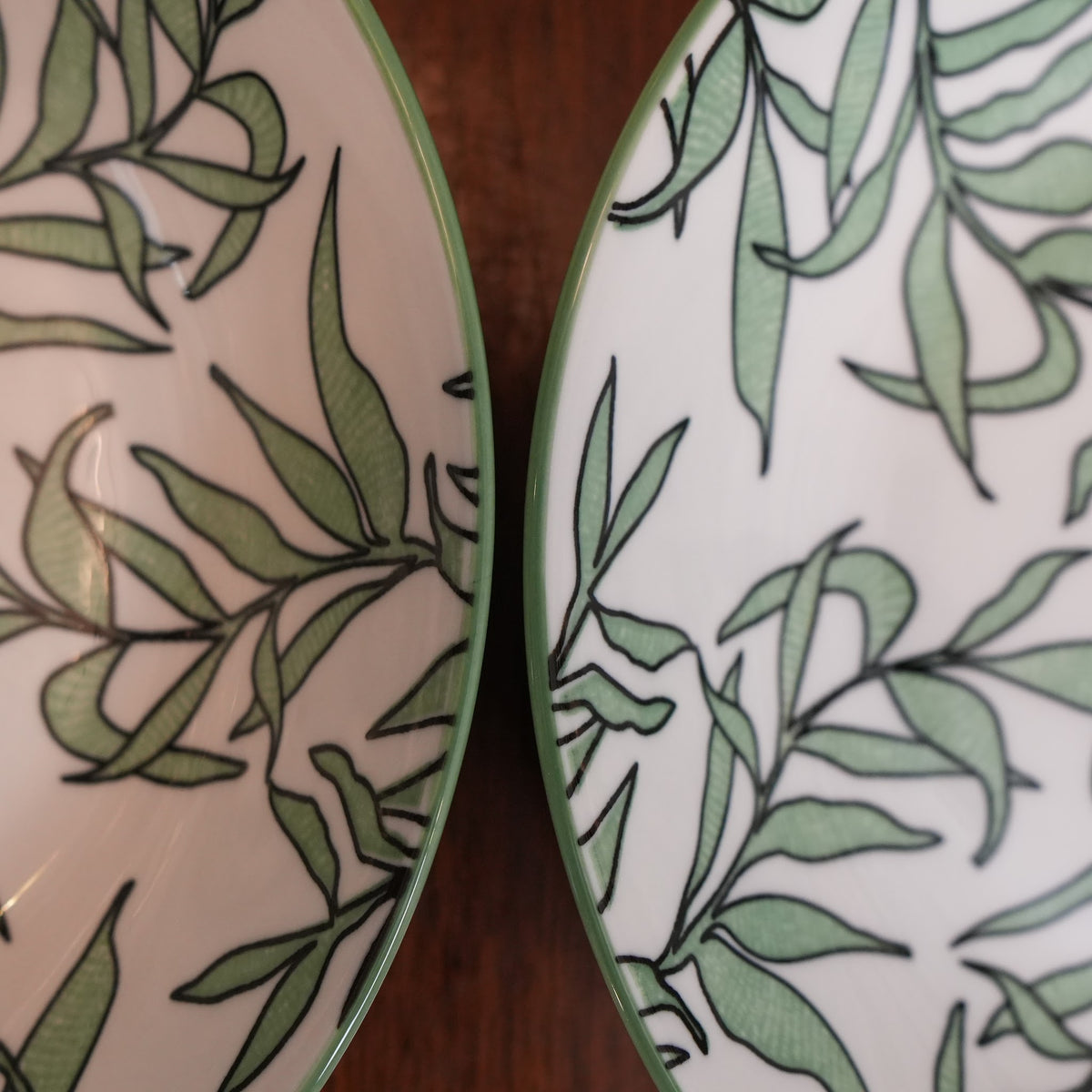 Sage Willow Ceramic Round Serving Platter (Set of 2)
