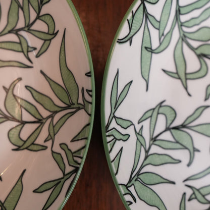 Sage Willow Ceramic Round Serving Platter (Set of 2)