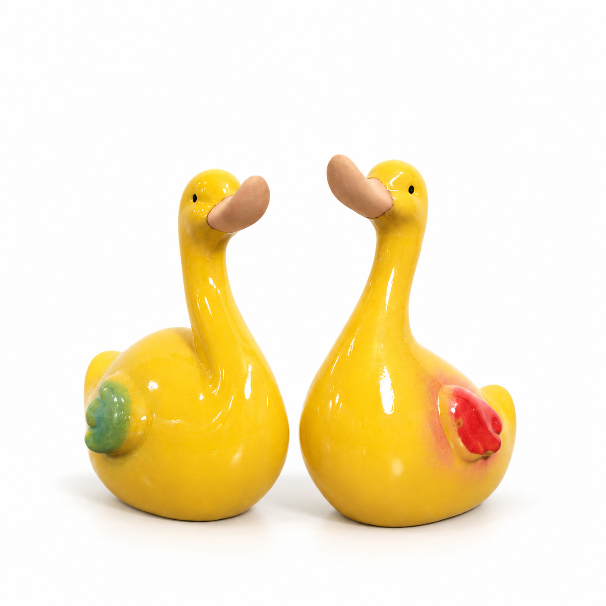 Yellow Duck Ceramic Figurine (Set of 2)