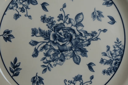 Indigo Rose Ceramic Snack Plate Set of 2
