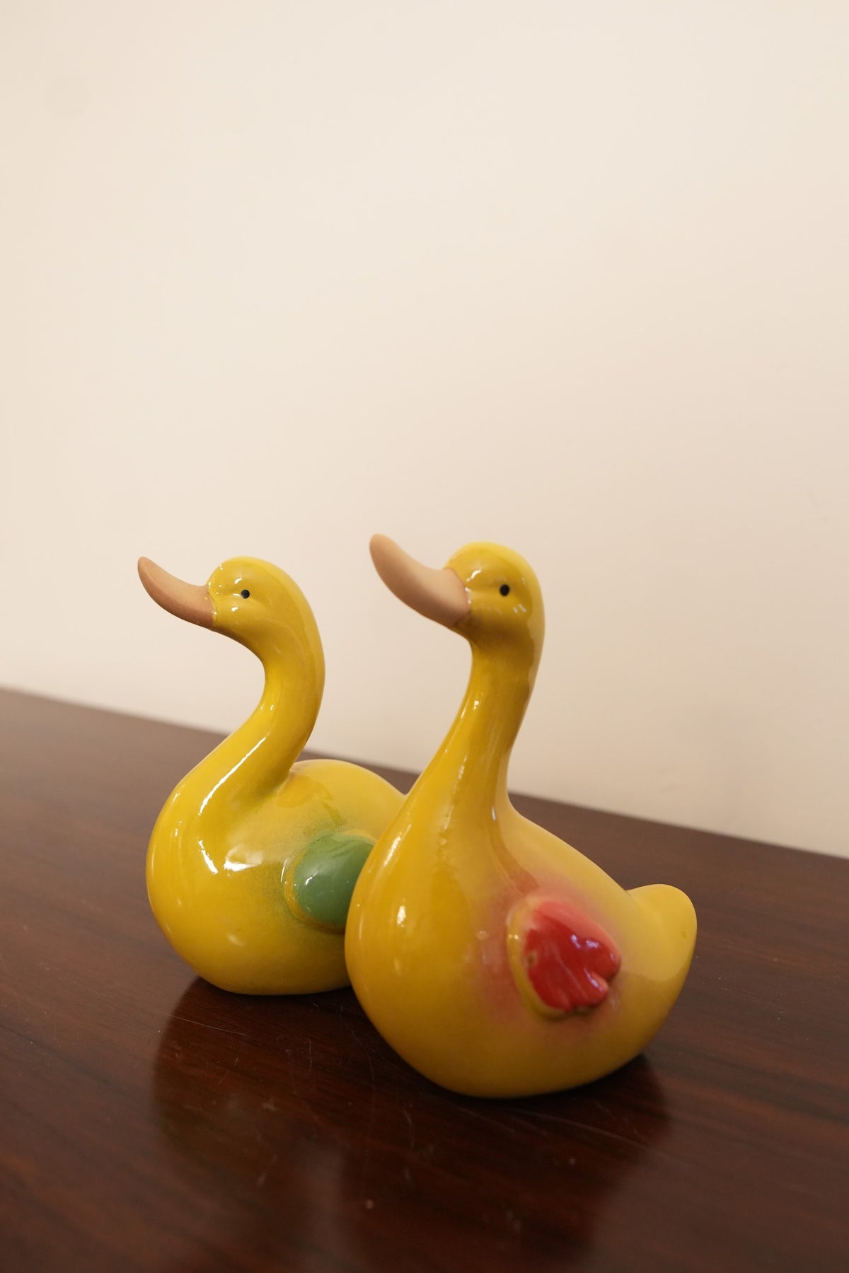 Yellow Duck Ceramic Figurine (Set of 2)