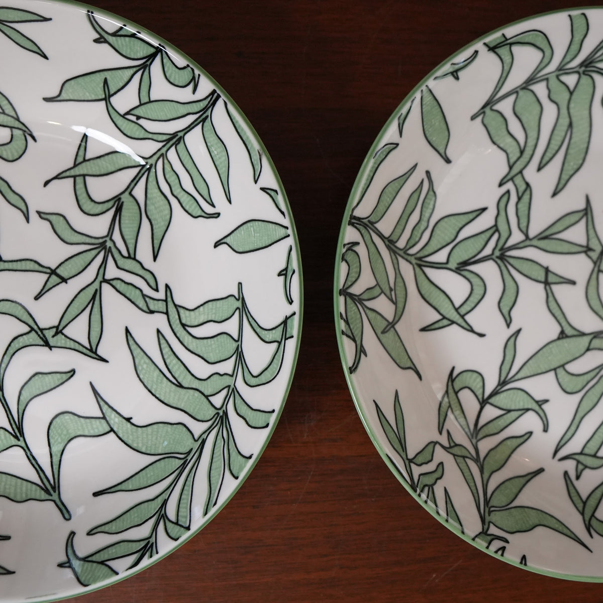 Sage Willow Ceramic Round Serving Platter (Set of 2)