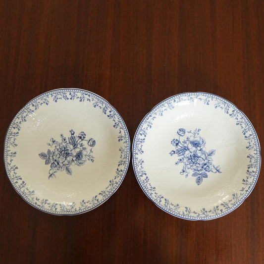 Delft Rose Ceramic Round Serving Platter (Set of 2)