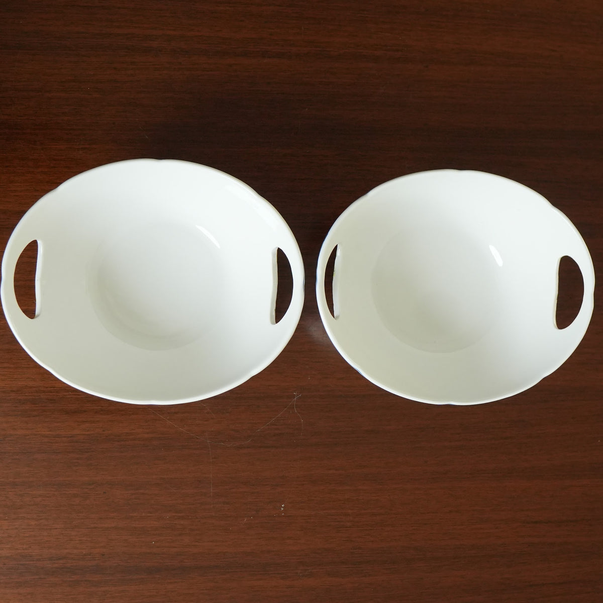 Sorrento Blue Lemon Ceramic Serving Bowl with Handles (Set of 2)