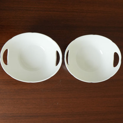 Sorrento Blue Lemon Ceramic Serving Bowl with Handles (Set of 2)