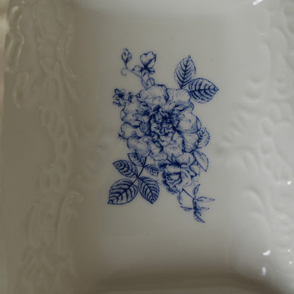 Delft Rose Ceramic 3-Compartment Serving Platter