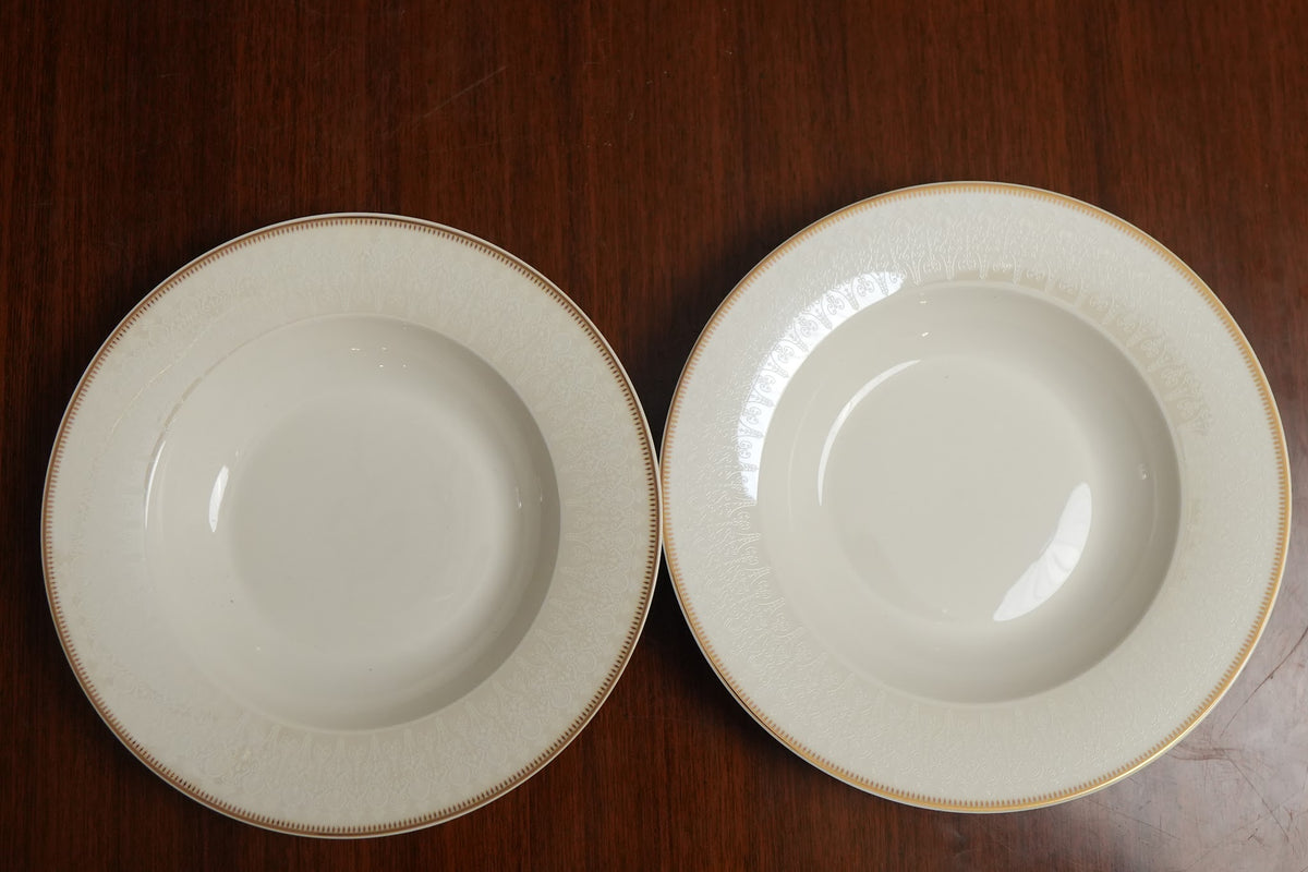 Ivory Lace Ceramic Salad Plate Set of 2