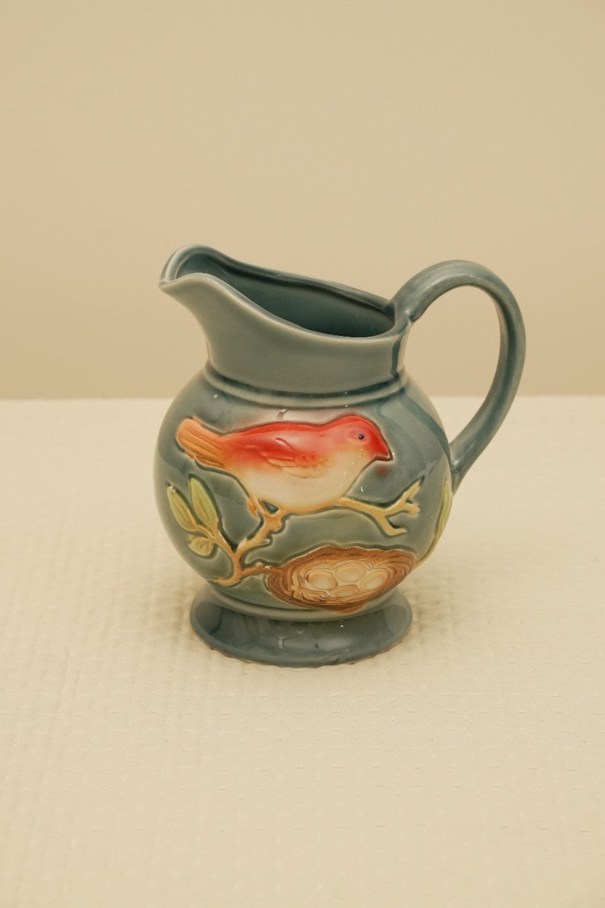 Ceramic Bird Design Decorative Pitcher
