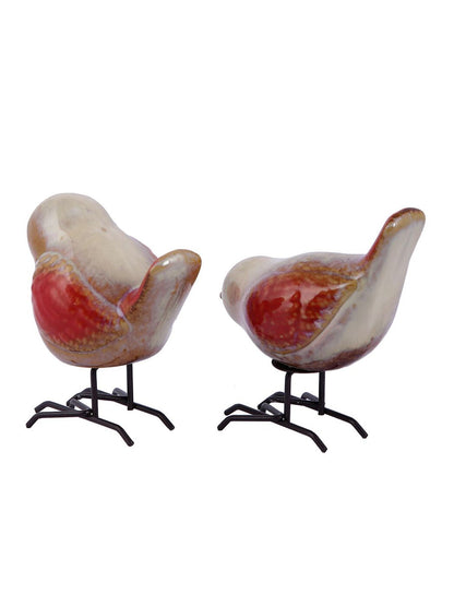 Chirpy Companions – Red-Tailed Bird Pair