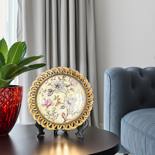 Classic Gold & Floral Wall Plate
