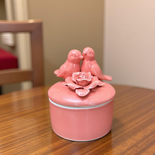 Pastel Pink Ceramic Trinklet Box