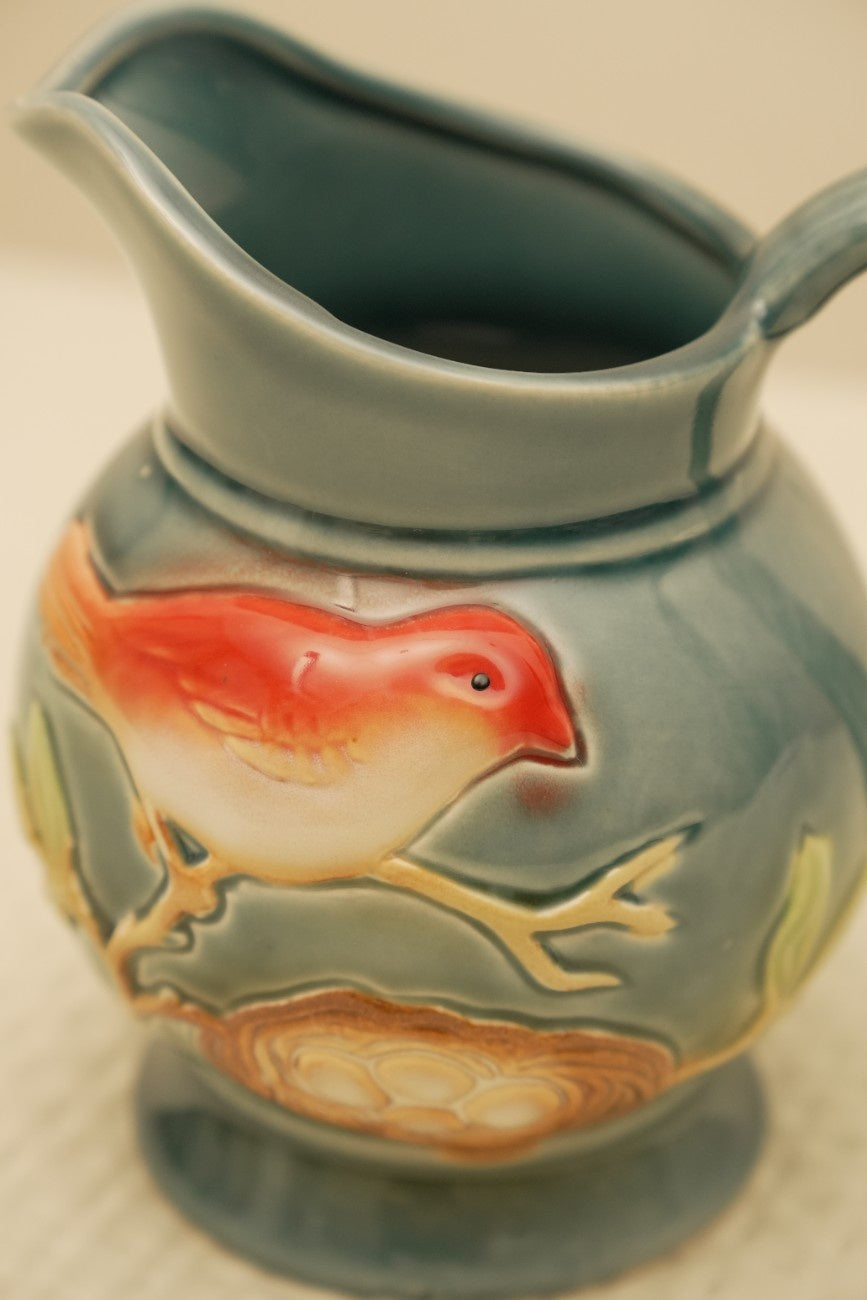 Ceramic Bird Design Decorative Pitcher