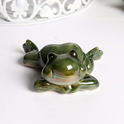 Set of 6 Ceramic Frog Bros – Playful Home Decor Accents