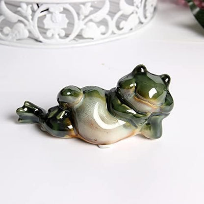 Set of 6 Ceramic Frog Bros – Playful Home Decor Accents
