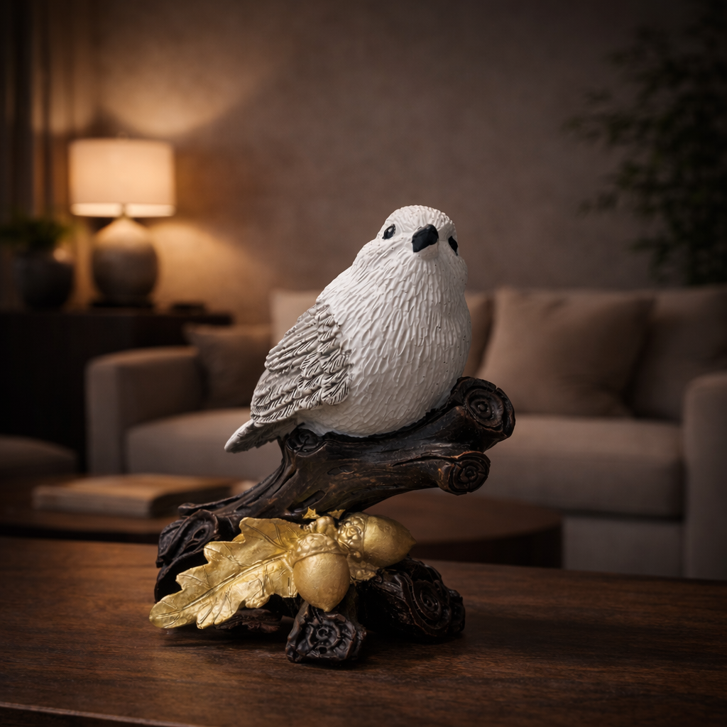 Decorative Bird on Branch Figurine