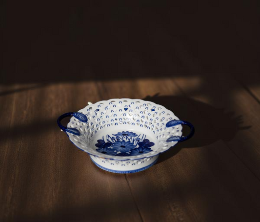 The Blue Bloom Oriental Handcrafted Bowl | Small
