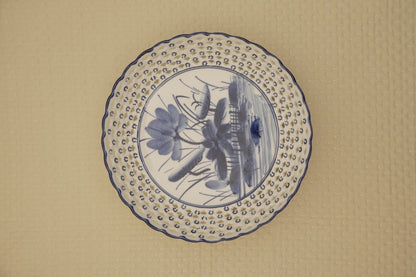 Blue Floral Ceramic Decorative Bowl