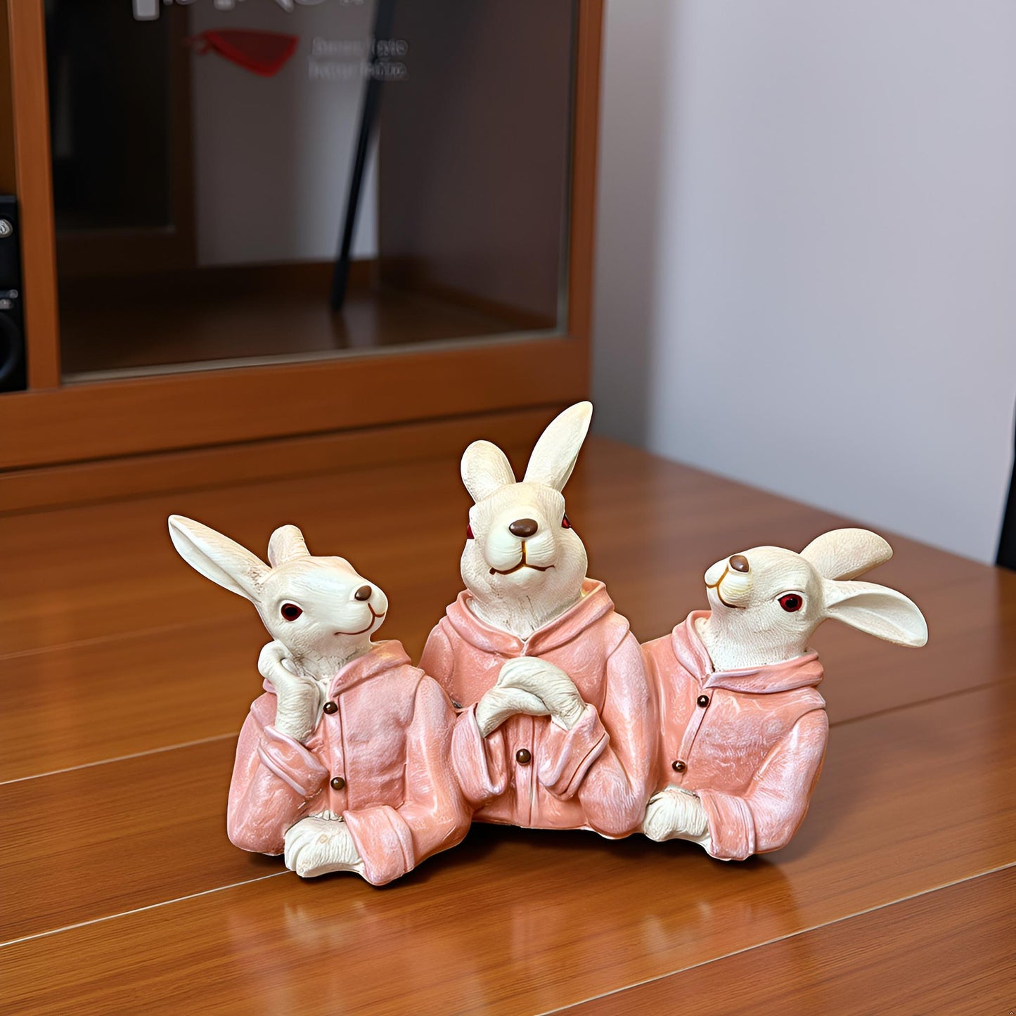 The Blush Bunnies – Rabbit Family Figurine Set