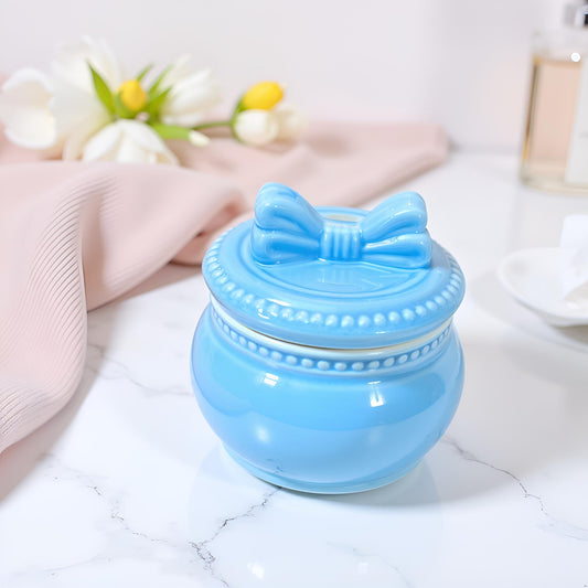 The Blue Belle Jar – Glossy Blue Ceramic Trinket Jar (Small)