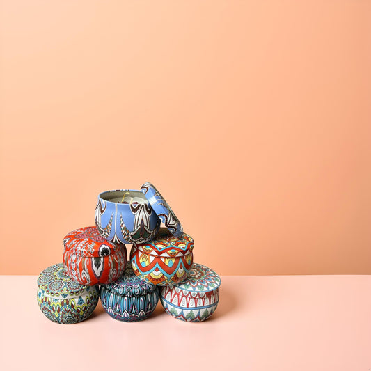 Pretty Scented Candles in Tin Containers | Set of 4