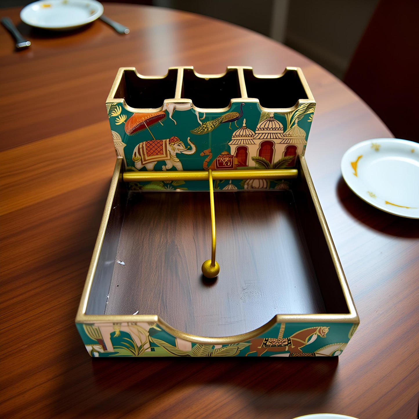 Elephant Royale Collection - Paper Napkin & Cutlery Holder