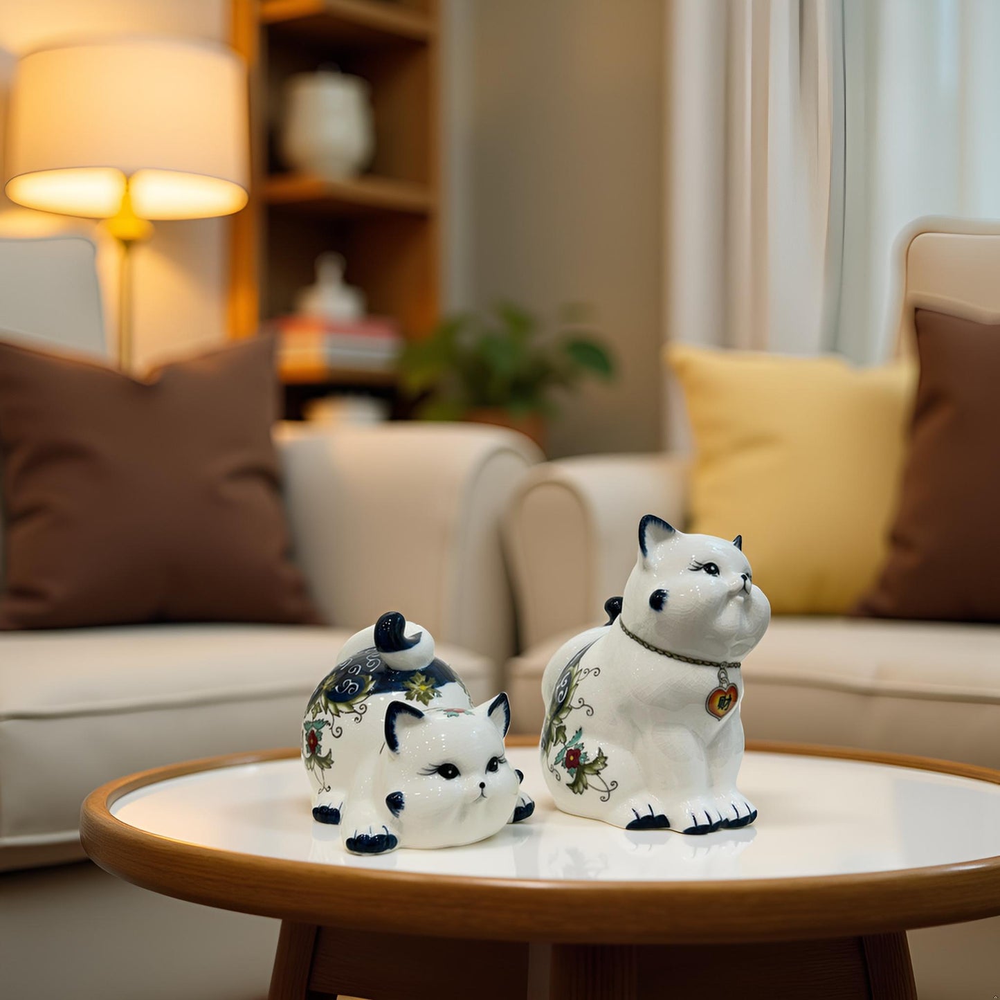 Modern Chic Cat Pair