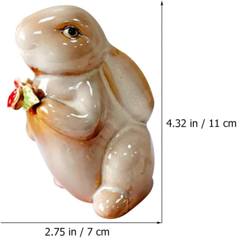 Handcrafted Ceramic Bunny Figurine - Set of 2 pieces (Rabbit) Big