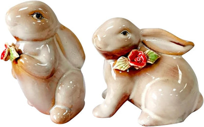 Handcrafted Ceramic Bunny Figurine - Set of 2 pieces (Rabbit) Big