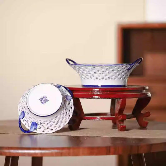 The Blue Bloom Oriental Handcrafted Bowl | Extra Small