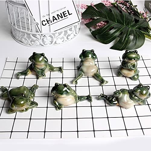 Set of 6 Ceramic Frog Bros – Playful Home Decor Accents