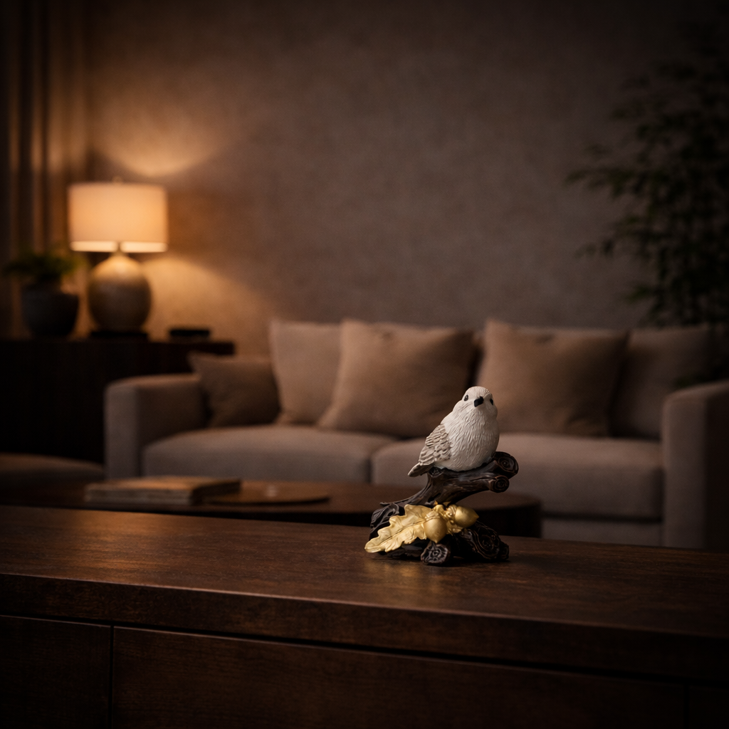 Decorative Bird on Branch Figurine