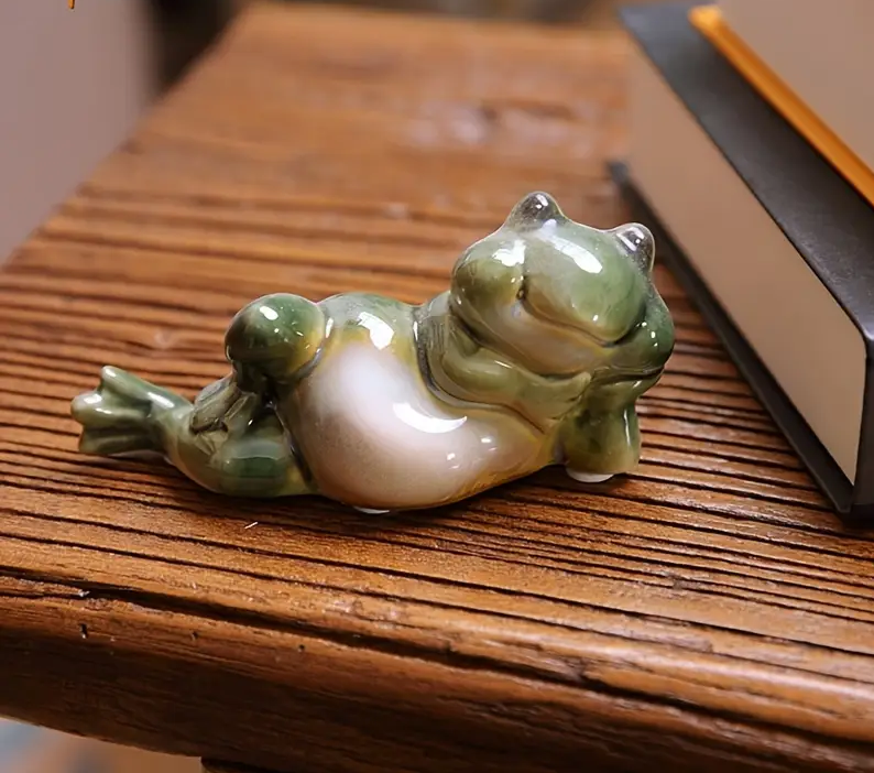 Quirky Frog Squad – Ceramic Figurine | Set of 4