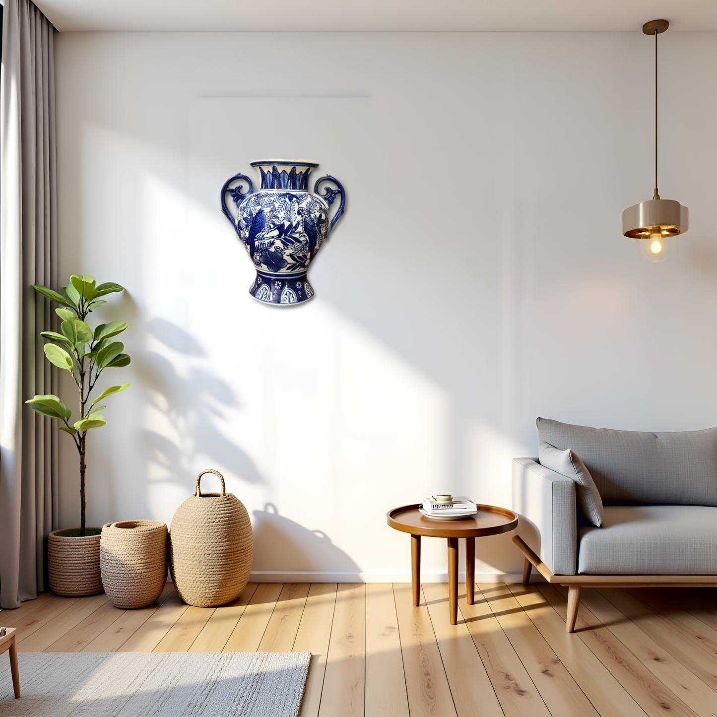 Elegant Blue & White Wall Deco - Blue Pottery Collection