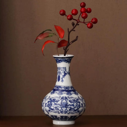 White Porcelain small Vase | Handmade Chinoiserie  ( Set of 3)